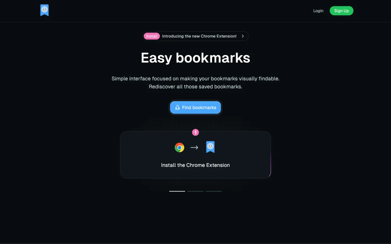 The BBBookmarks web interface