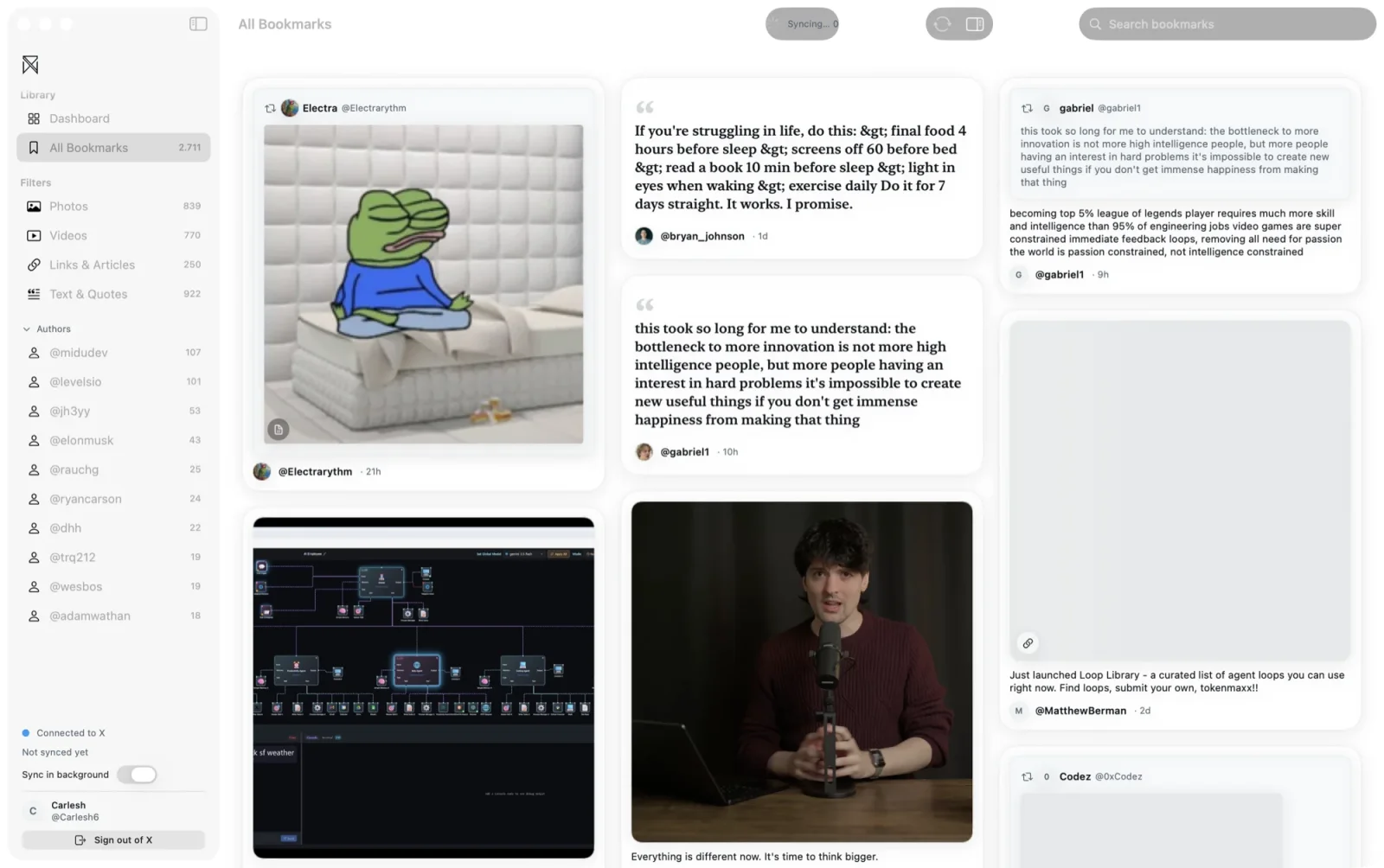 XSaved for Mac — the full bookmark library
